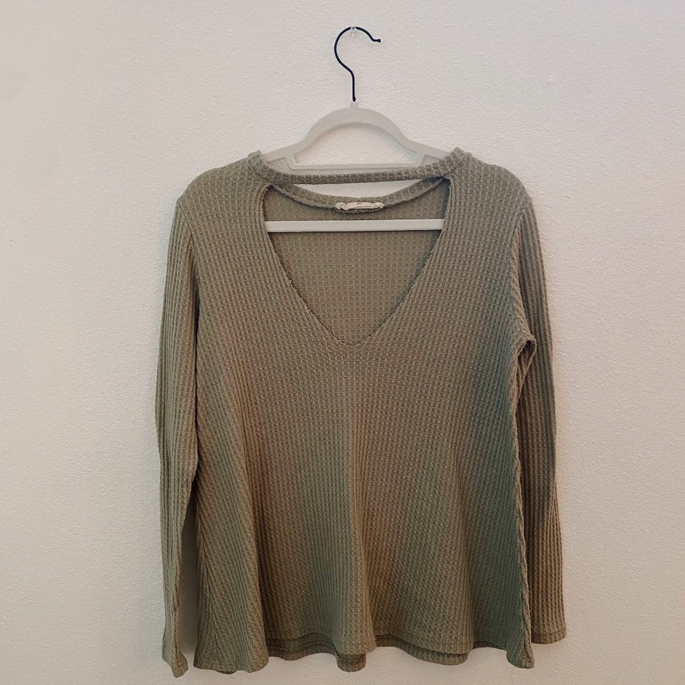 urban outfitters sage cut out sweater
